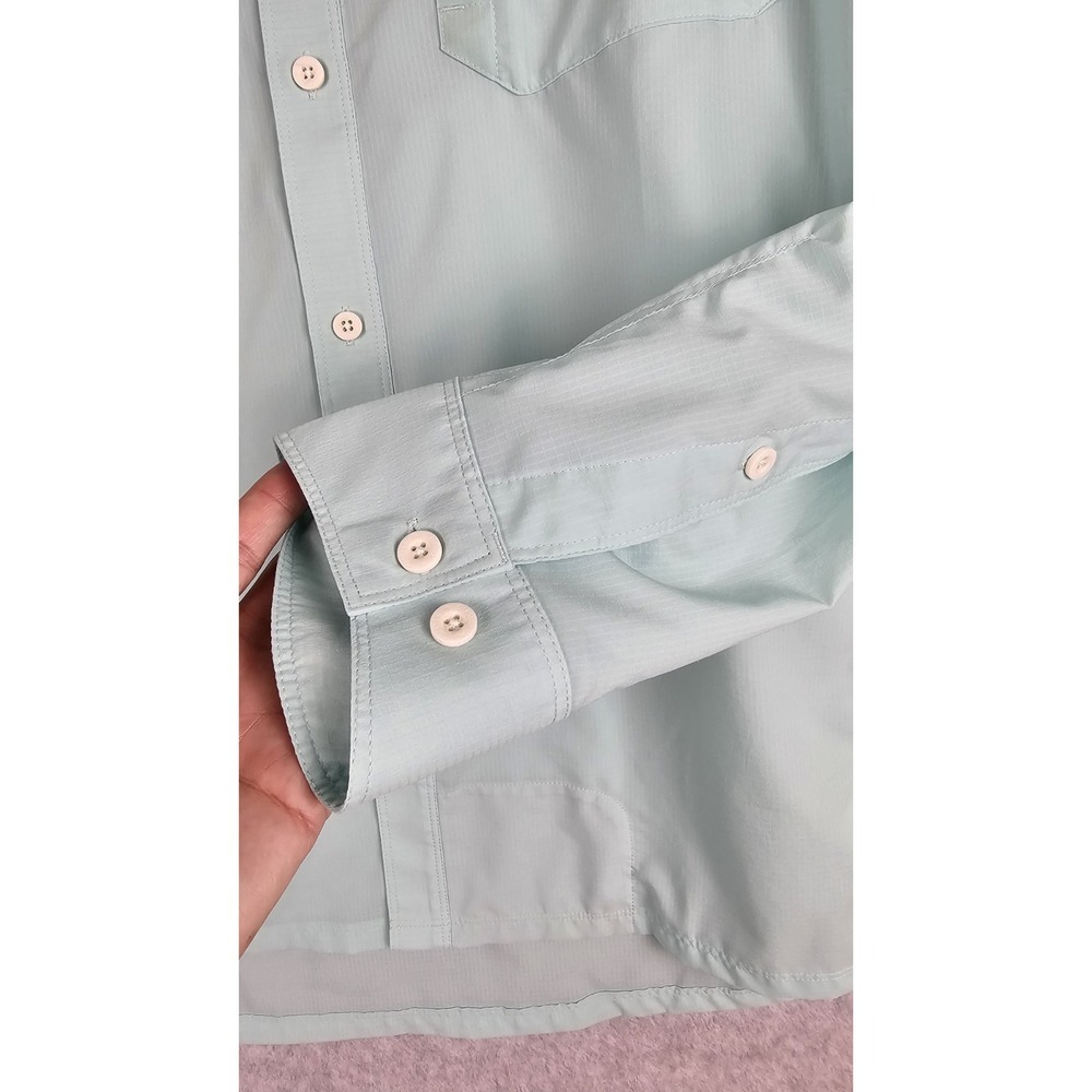 Mens SIMMS G4 Fishing Shirt Size 2XL XXL Long Sleeve Light Green - Picture 6 of 14